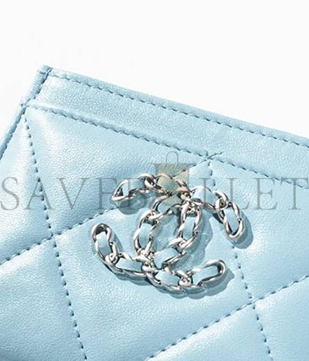 Ch*el Ch*el 19 card holder silver hardware ap1167 b07327 nh626 (11.2*7.5*0.5cm)
